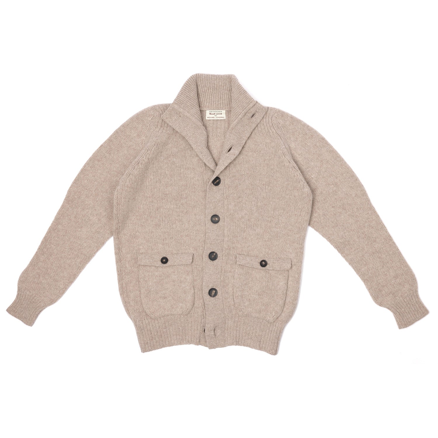 MJ Exclusiv: Cardigan "Lomond Knit-Bomber" made from 4-Ply Geelong Lambswool